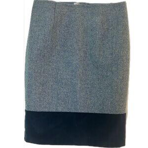 Luisa Spagnoli Two-Toned Tweed Blue Pencil Skirt Size 40
